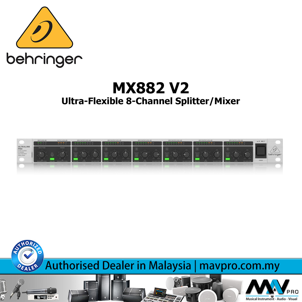 Behringer MX882 V2 UltraFlexible 8Channel Splitter/Mixer (MX882V2) l